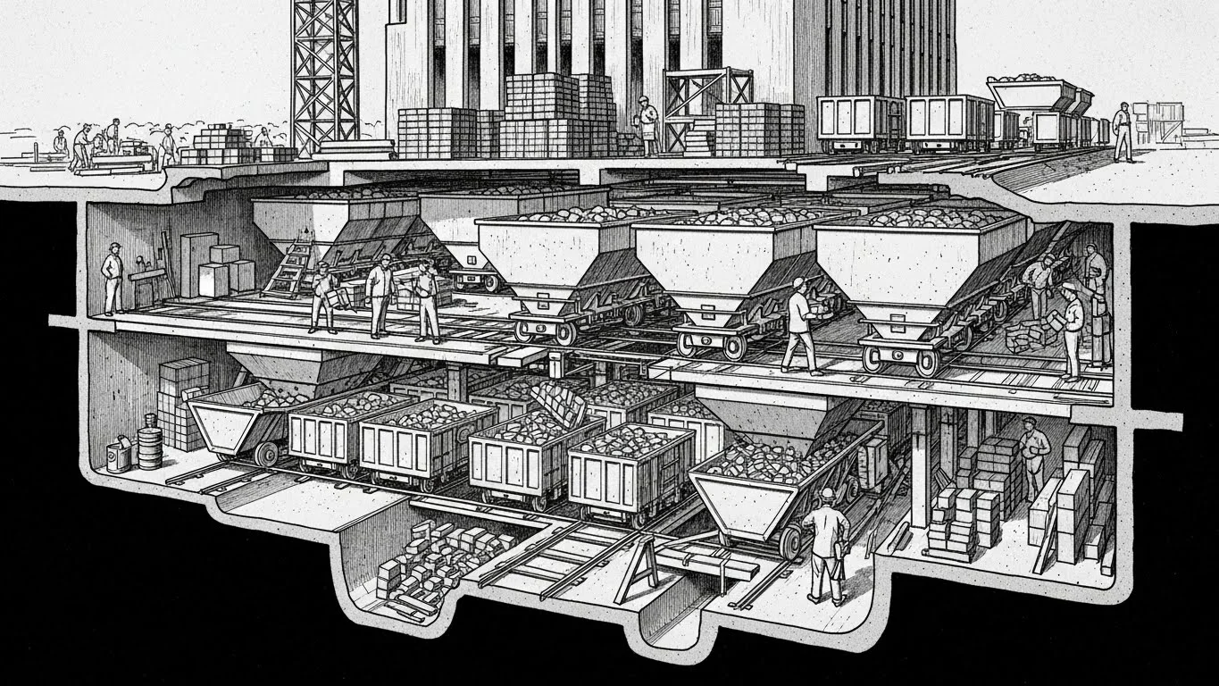 Vintage Construction Logistics - Empire State Building Concept