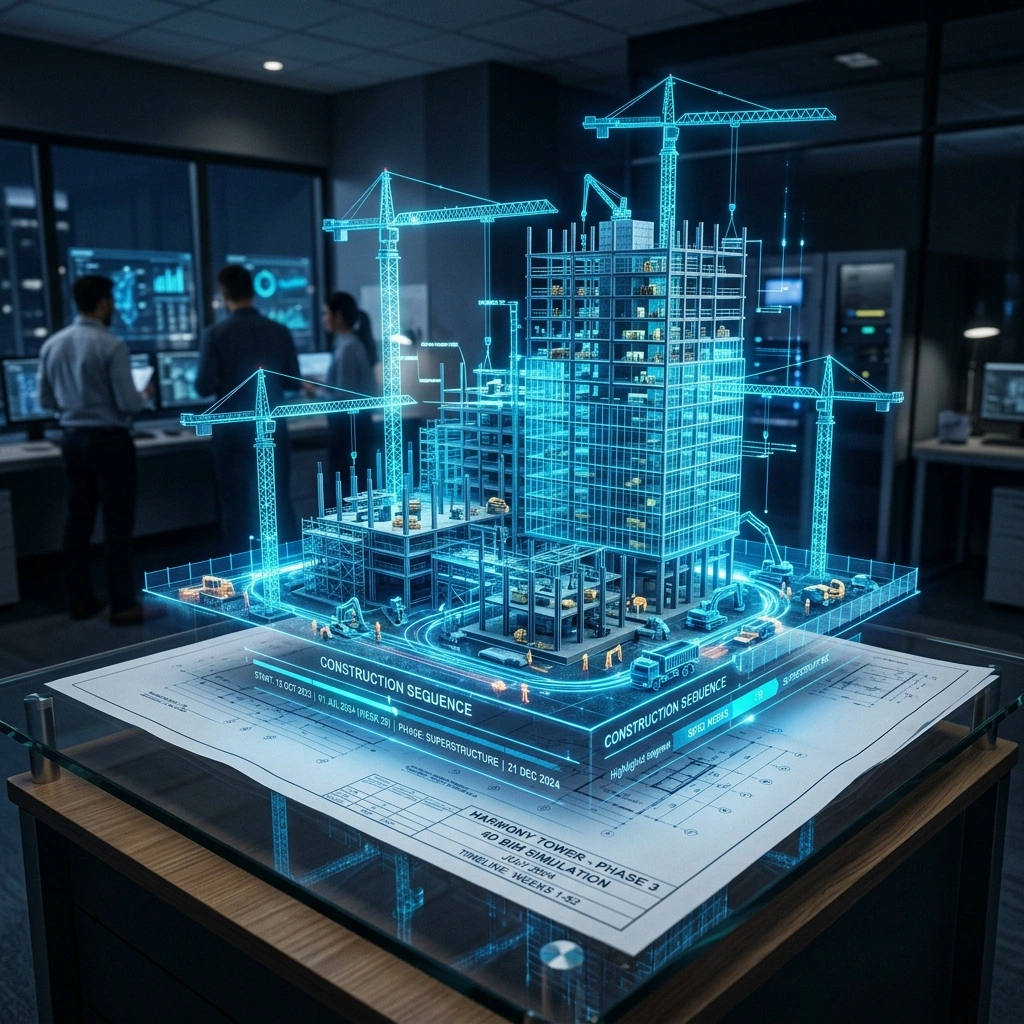 Digital twin BIM model for high-rise steel.